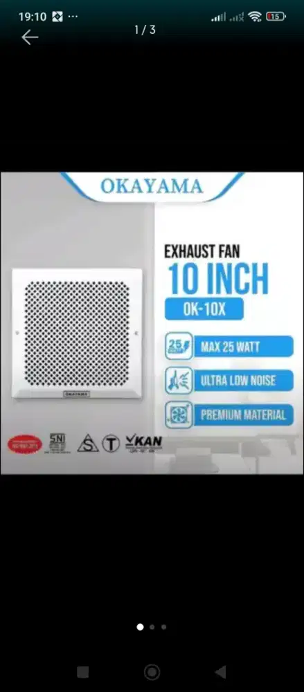 Exhaust 10inch perlengkapan rumah