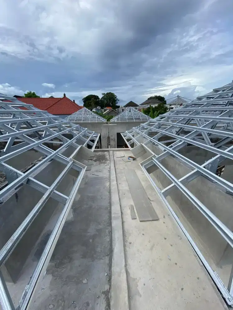 Bajaringan dan plafon pvc terpasang, pemasangan galvalum dan partisi