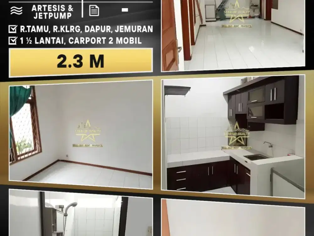 2,3 M Dijual cepat Rumah 1,5 lantai di kompleks Batununggal Indah
