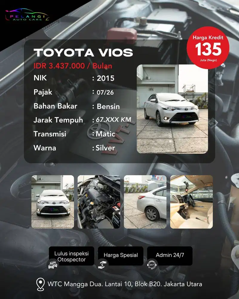 FOR SALE: Toyota Vios G 2015 (AT)
