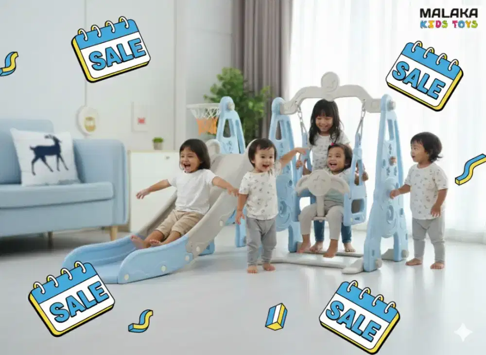 Preloved mainan seluncuran dan ayunan anak