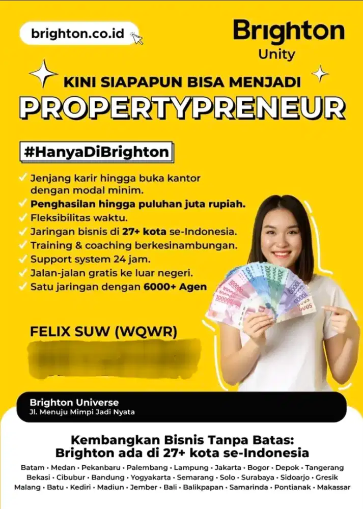LOWONGAN PEKERJAAN – FREELANCER MARKETING PROPERTY  (Usia 18–55 Tahun)