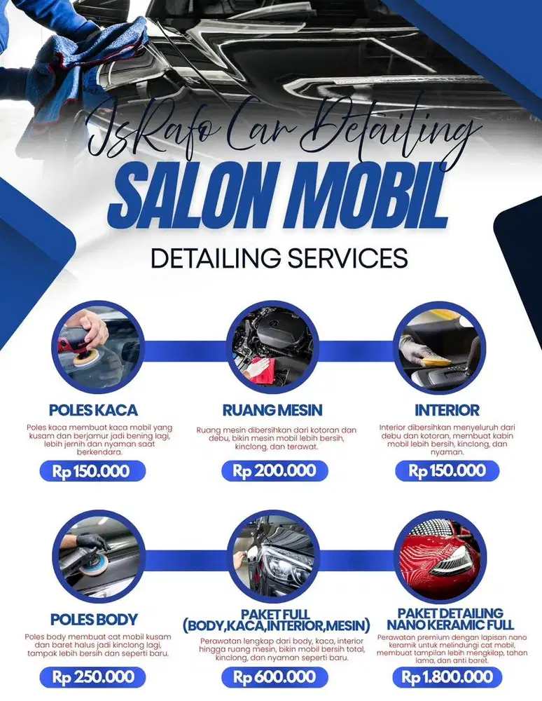 Salon Detailing All Type Mobil Bisa Dipanggil Kerumah