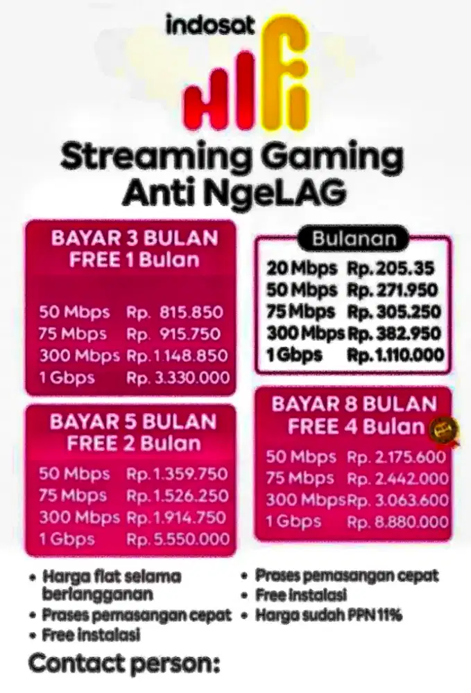 Wi-Fi CBN dan HI-FI Indosat