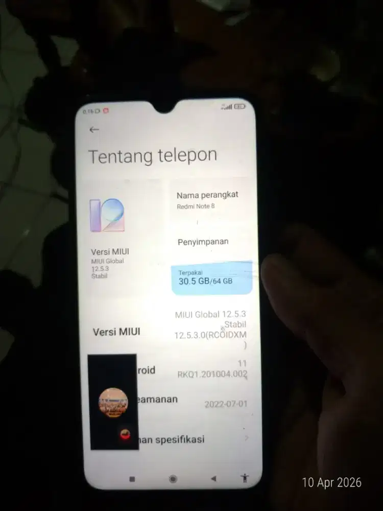 redmi note 8 4+1/64 masih orian