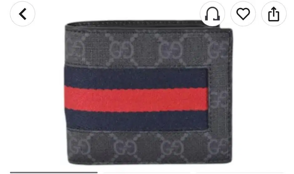 authentic Gucci GG supre web, black