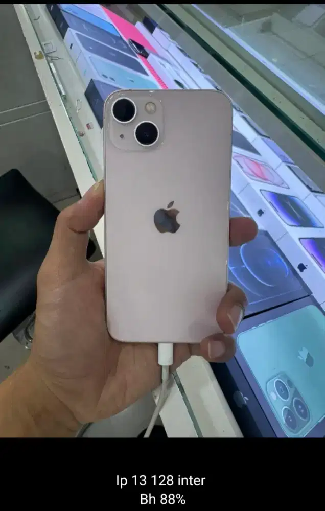 Iphone 13 pink 128gb garansi inter