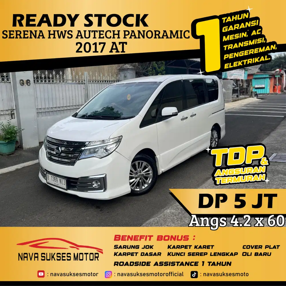 TDP 5 Jt Angs Termurah All New Serena HWS Autech Panoramic 2017 Putih