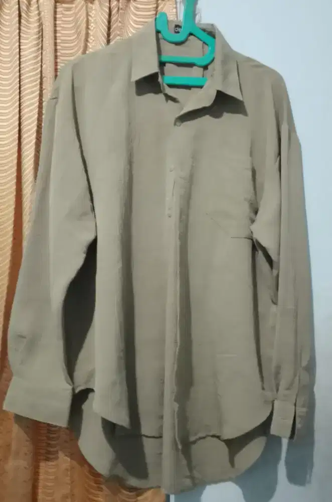 kemeja wanita size XL warna sage