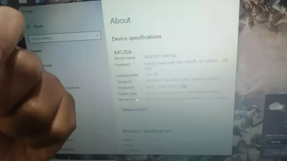 Lactop Asus X453S normal semua nya SM charger saja