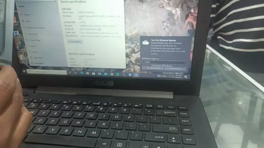 Lactop Asus X453S normal semua nya SM charger saja