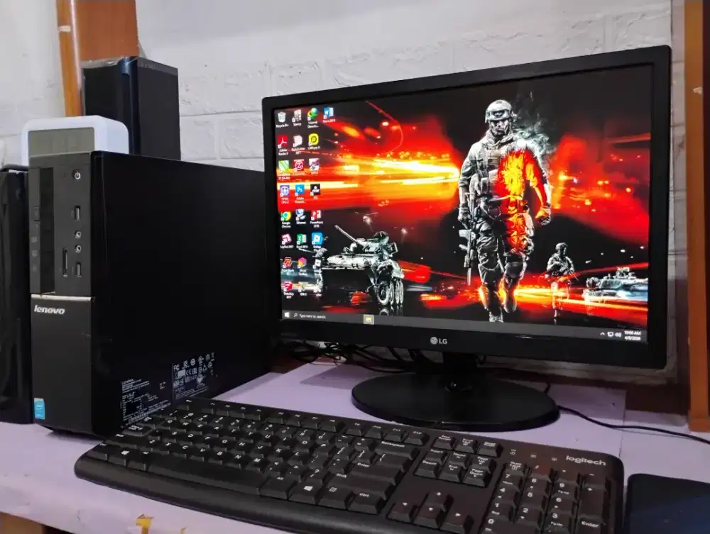 Pc gaming roblox lenovo / intel core + ram 8gb + monitor 19inch