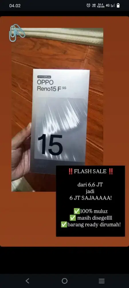 Handphone Oppo reno 15 F 5G