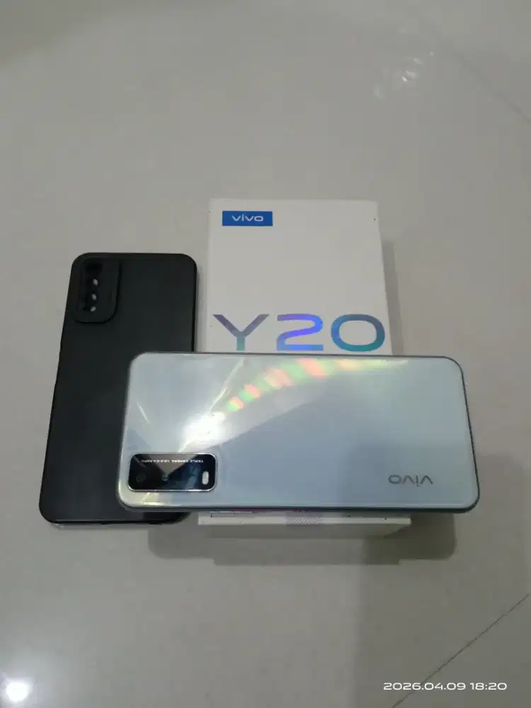 Vivo Y20 ram 3/64gb lengkap mulus normal dan segel