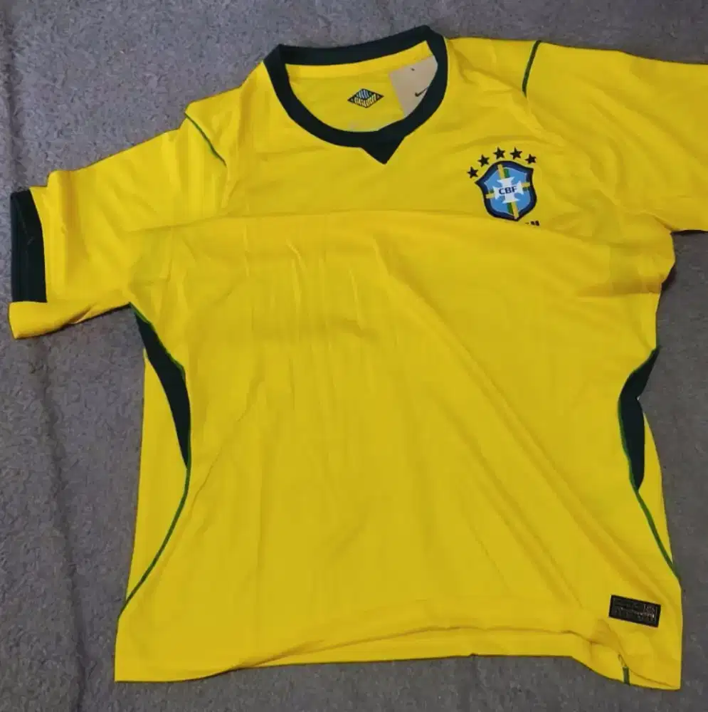 JERSEY BOLA WORLD CUP 2026 BRAZIL YELLOW ELEGANT NEW SEASON