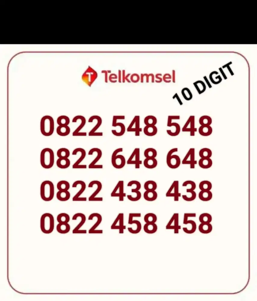 Simpati 10 angka nomor cantik