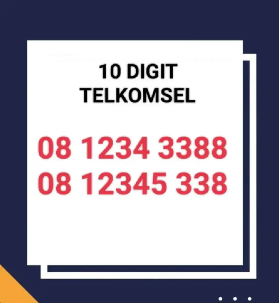 Nomor cantik Simpati 10 angka