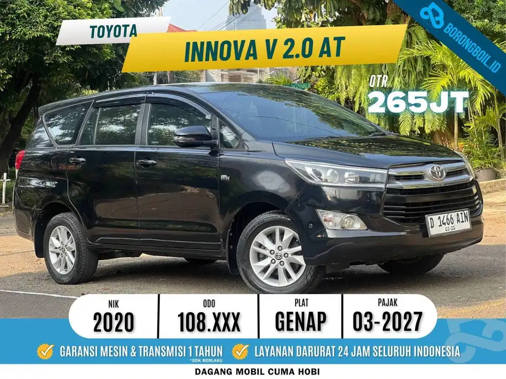 Termurah! Reborn Tipe V | Toyota Innova Reborn V Metik 2020 Hitam
