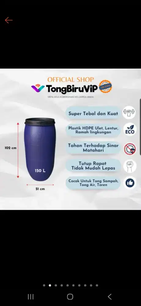 Tong besar 150l