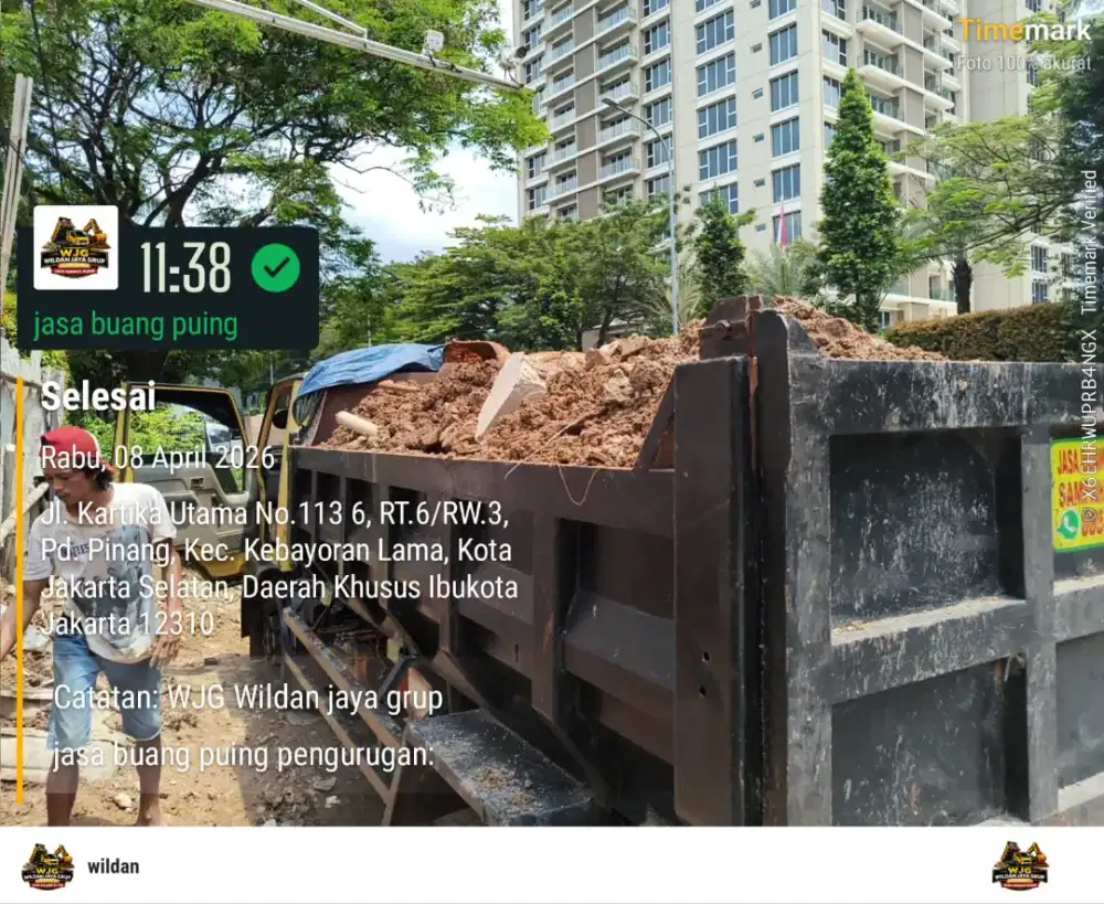 Jasa buang puing dan pengurugan