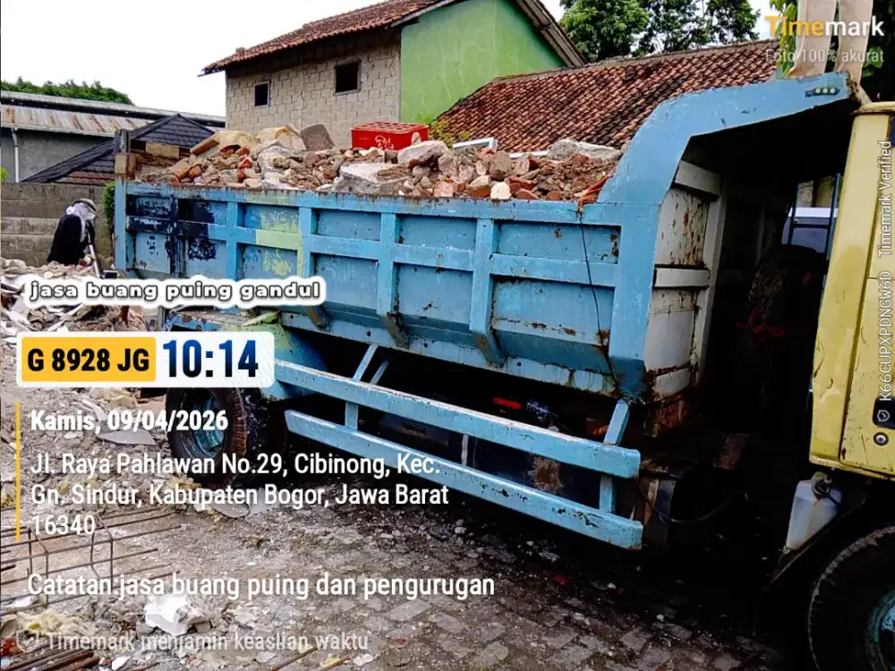Jasa angkut puing dan buang sampah proyek