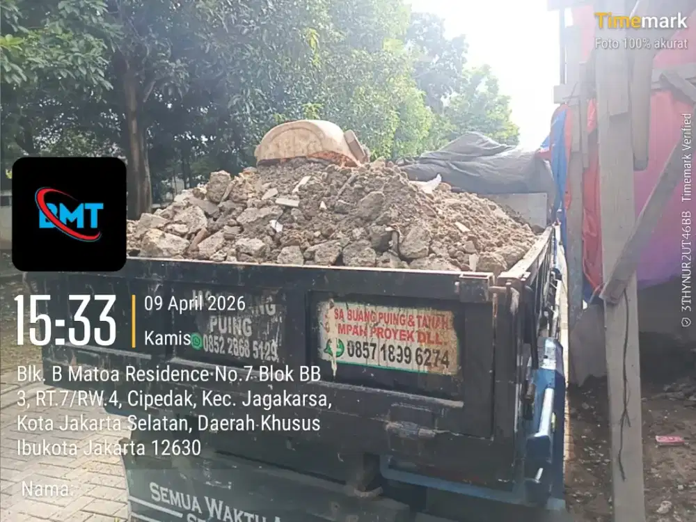 Jasa buang puing dan angkut sampah proyek