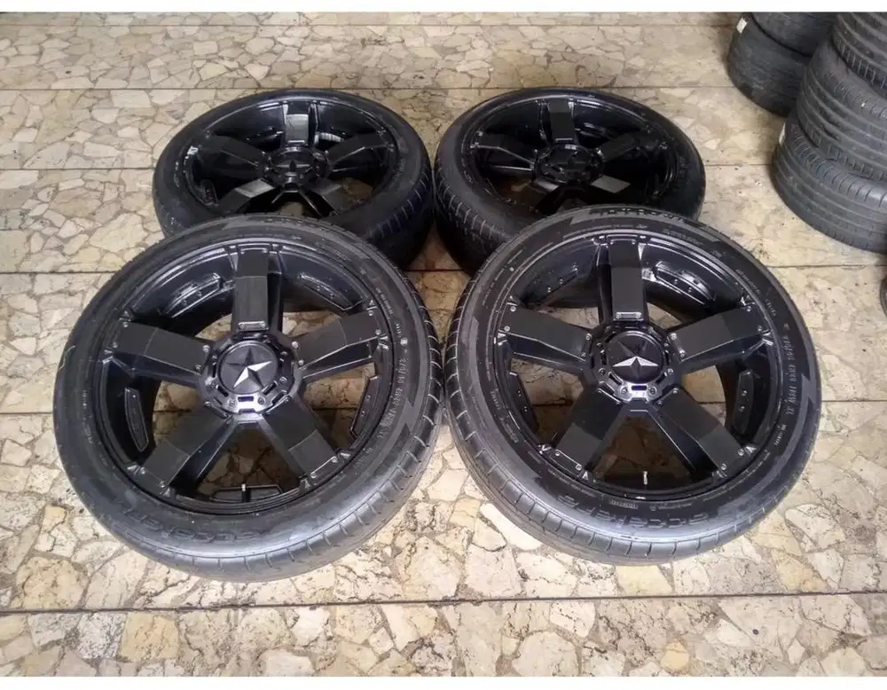 Velg + Ban R22 (pajero,fortuner,hillux dll roda baut 6)