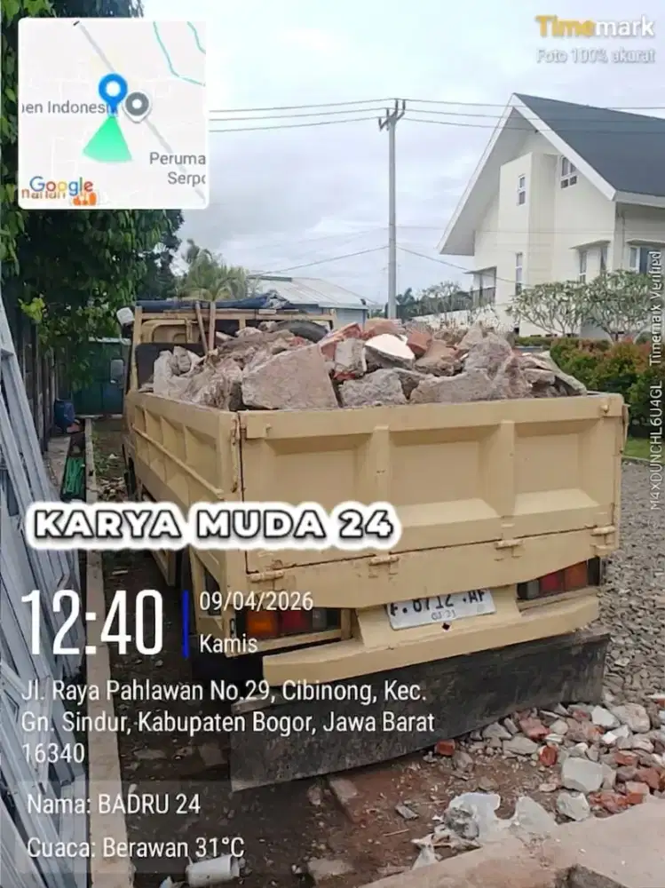 Jasa angkut puing dan pengurugan