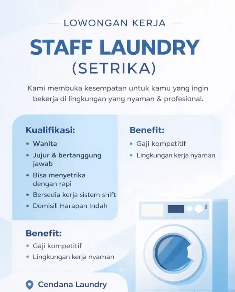 Lowongan Kerja Laundry Bagian Setrika
