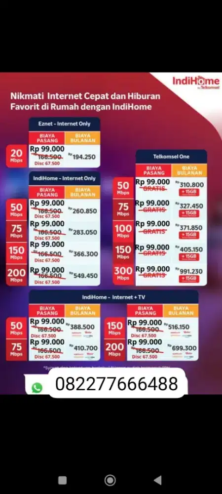 Promo psg wifi Indihome & Indibiz