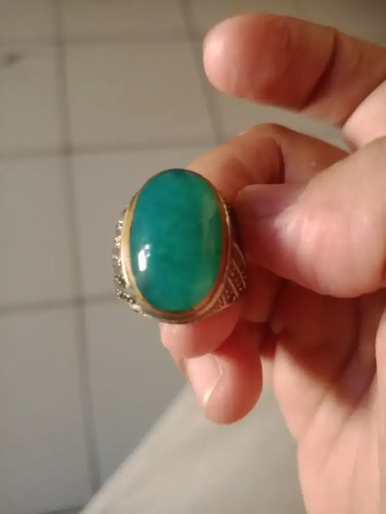 Jual Batu Bacan Ring Perak mulus