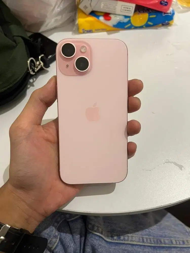 iPhone 15 128gb ios baru update ( 26.0.1 ) fullset casan, box + case