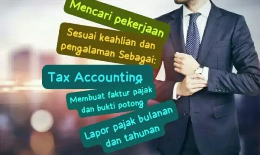 Mencari pekerjaan accounting pajak dan lain lain