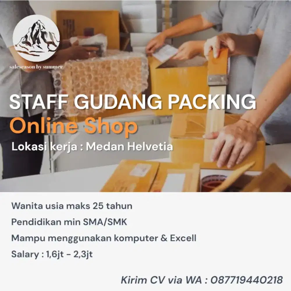 Staff Gudang Packing Online Shop