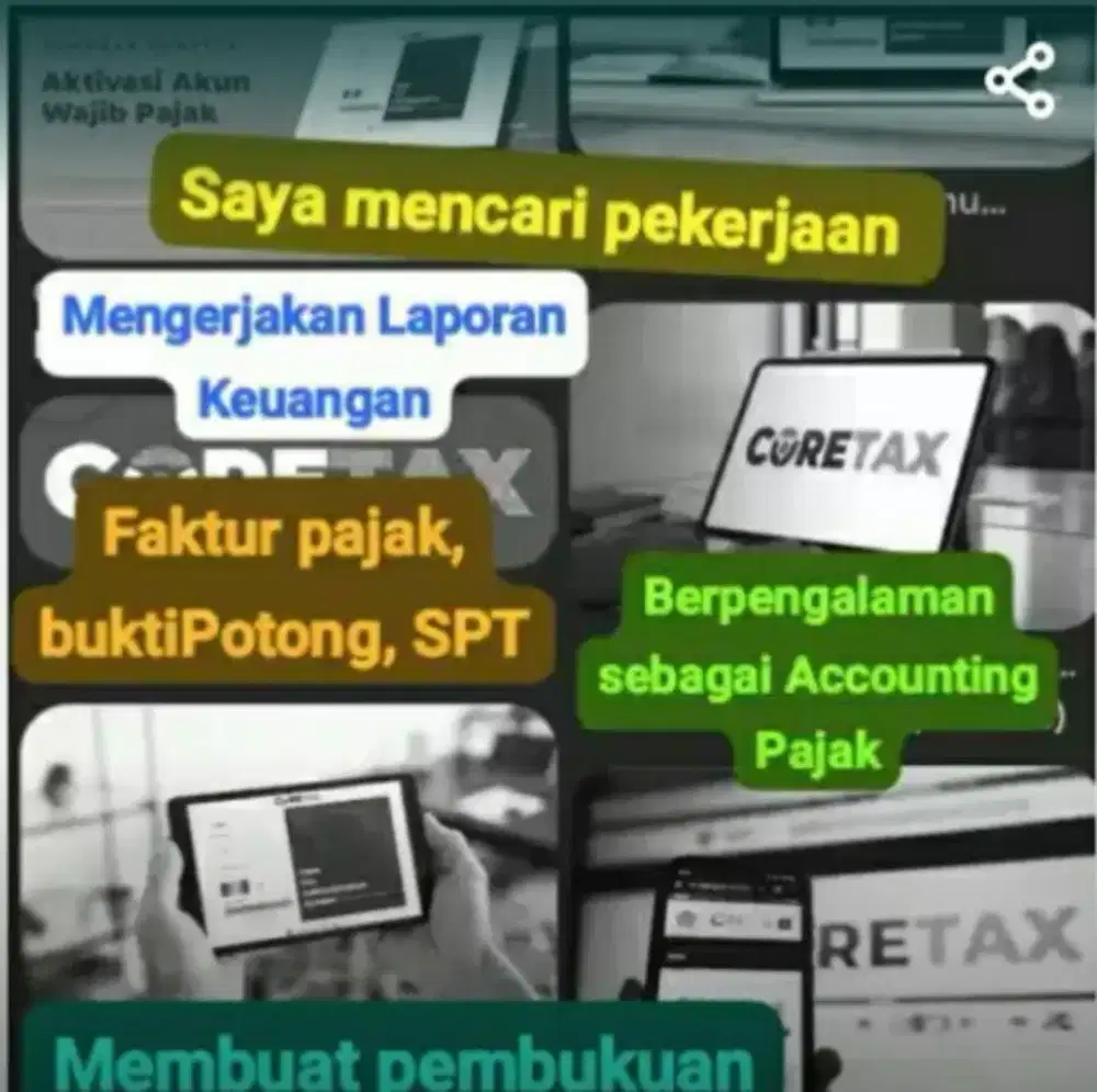 Cari pekerjaan Accounting pajak dll