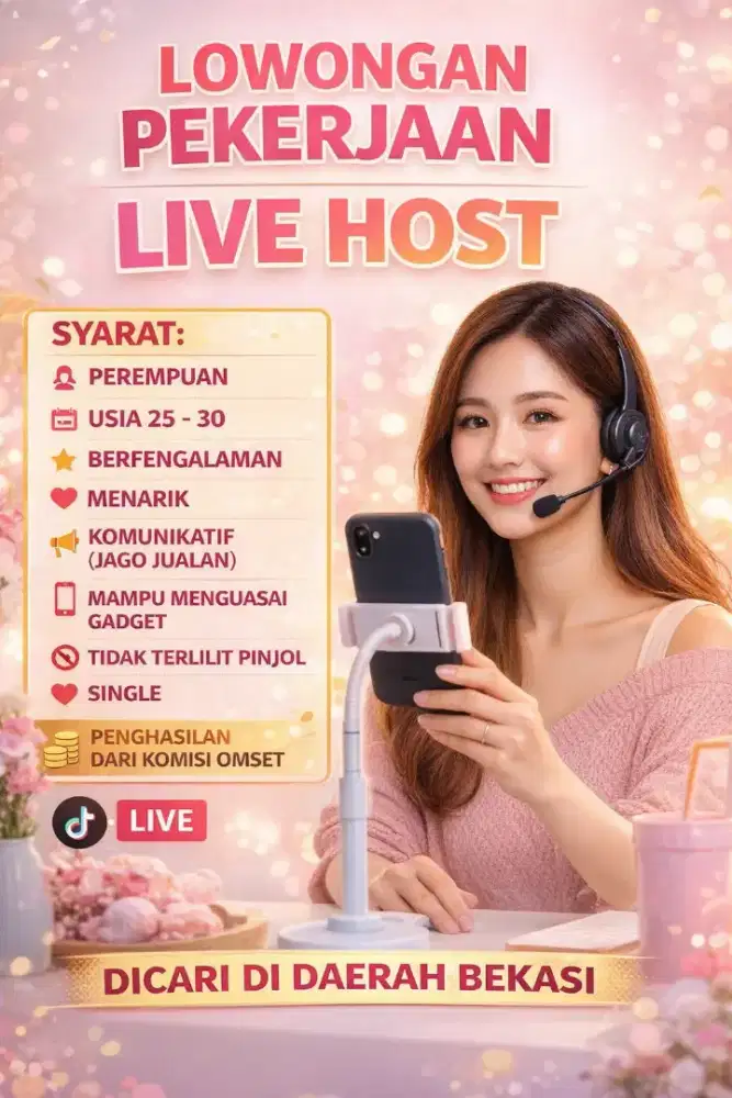 LOWONGAN PEKERJAAN HOST LIVE