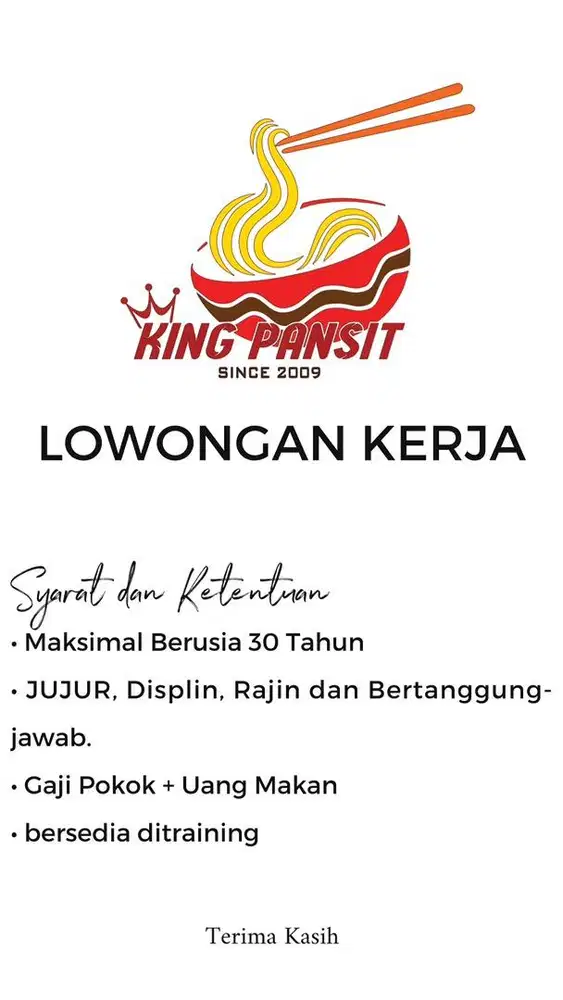 Karyawan kedai bakmie