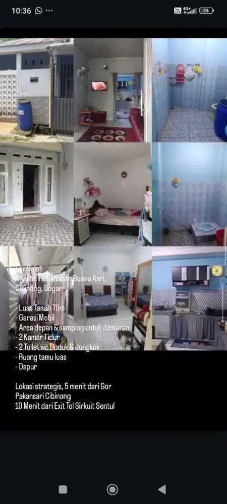 Dijual rumah cepat dekat ccm dan pakansari