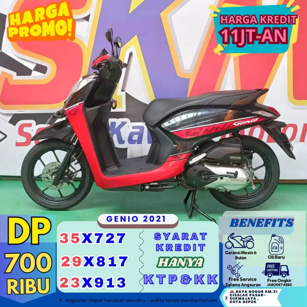 ( genio tahun 2021 dp:700 syarat kk dan KTP) cash credit