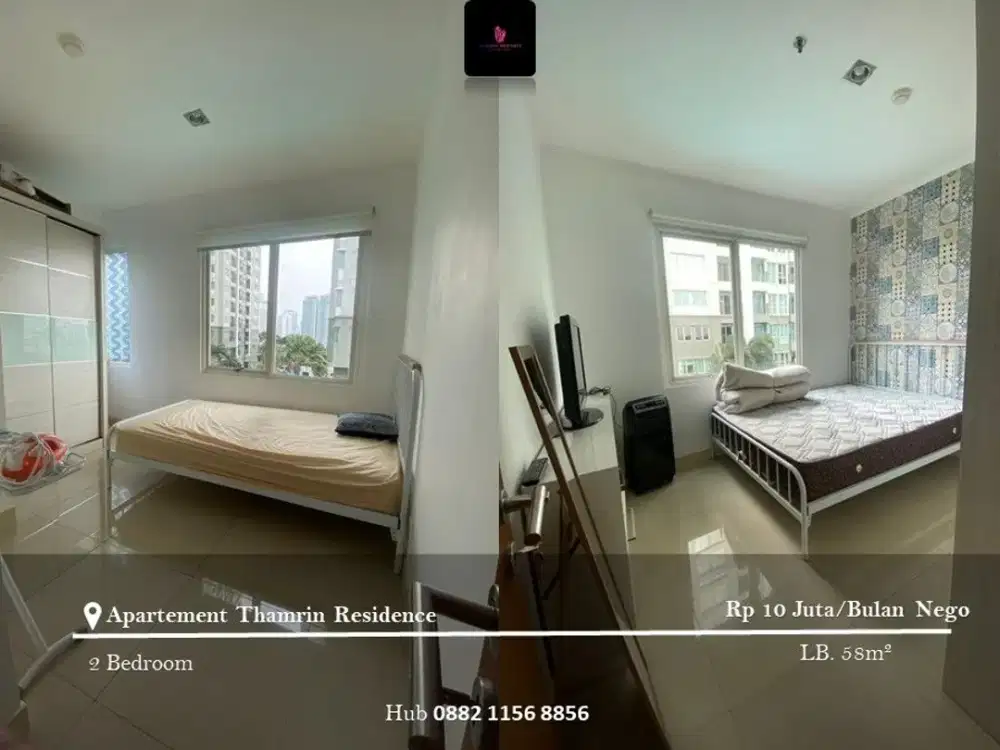 Disewakan Apartement Thamrin Residence Low Floor 2BR FF