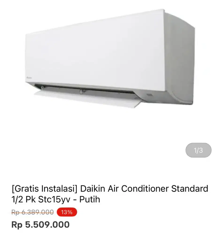 DAIKIN AC 1/2PK STANDAR STC15YV