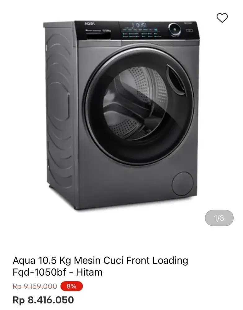 WM FRONT LOAD AQUA 10kg