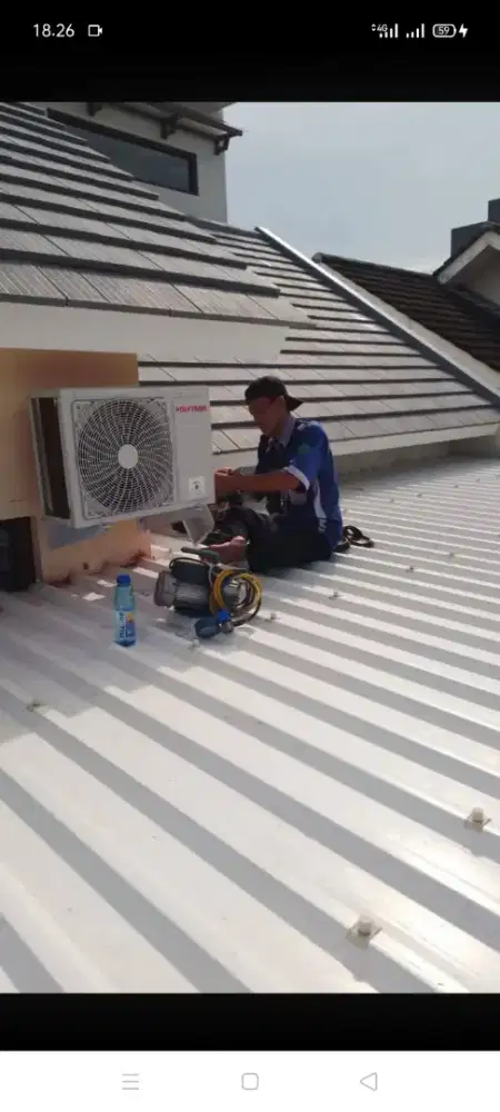 Servis AC kulkas mesin cuci kompa air dll bergaransi