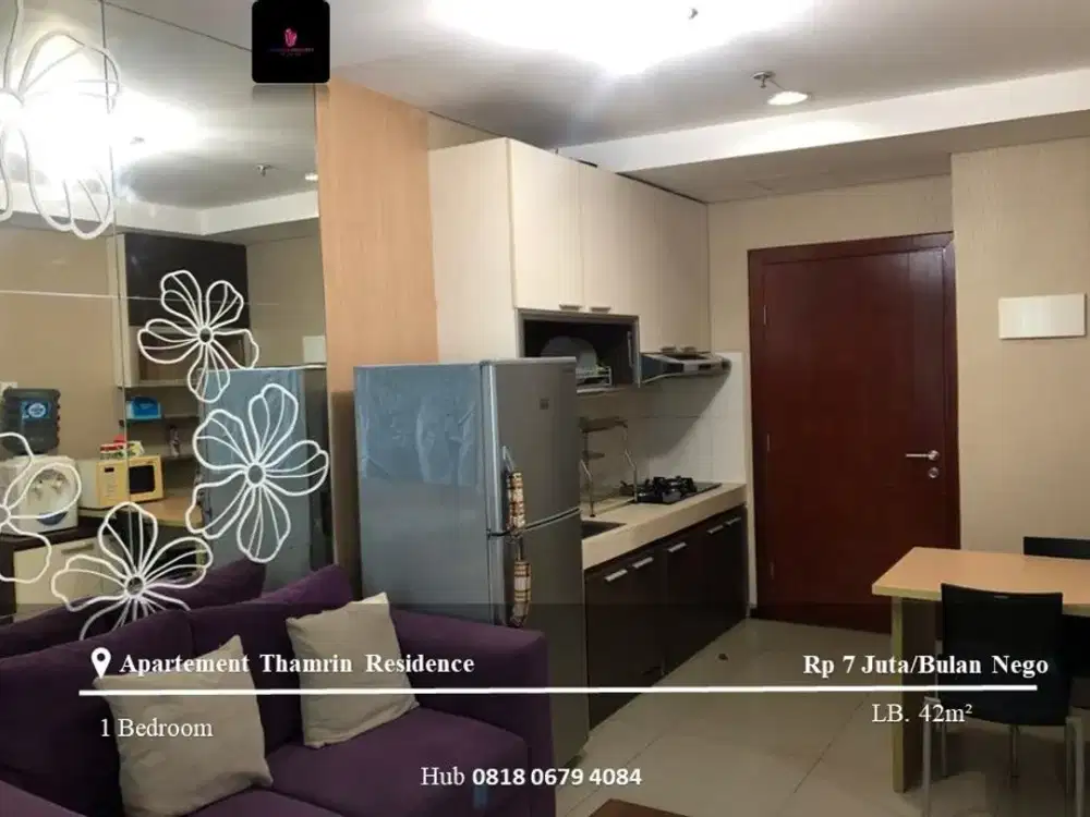 Disewakan Apartement Thamrin Residence 1BR High Floor FF