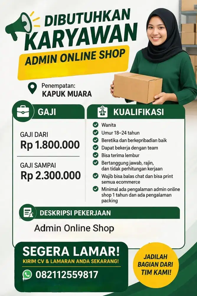 ADMIN ONLINE SHOP DAN HARUS BISA PACKING