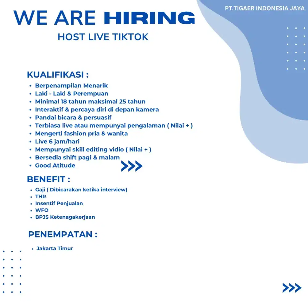 HOST LIVE TIKTOK / SHOPEE