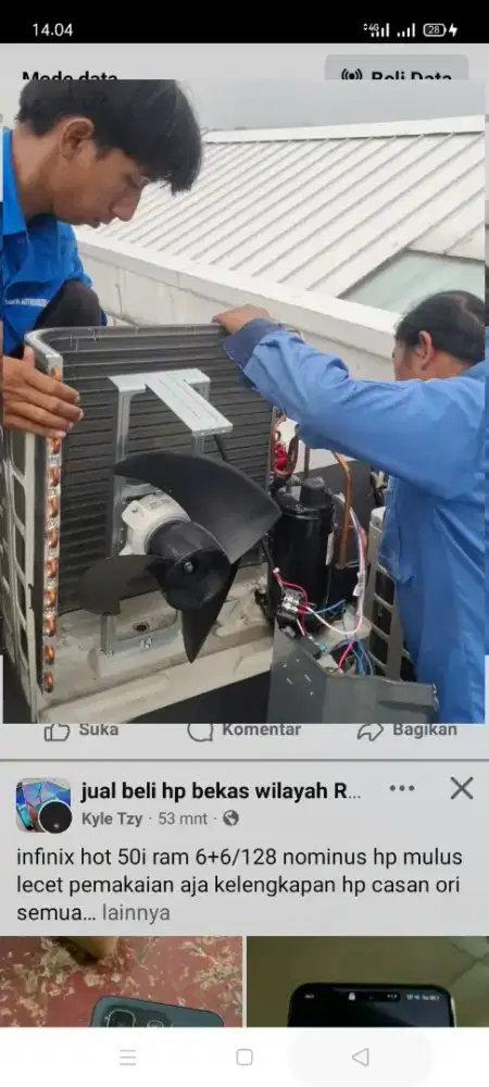 Servis AC kulkas mesin cuci kompa air dll bergaransi