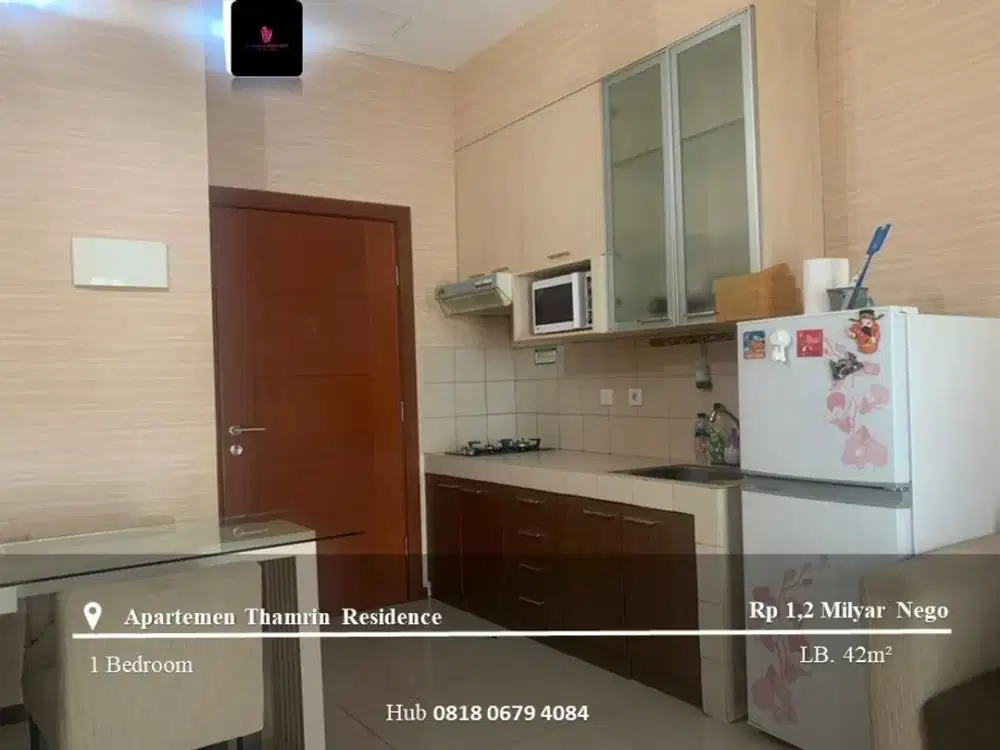 Dijual Apartement Thamrin Residence Low Floor 1BR Furnished