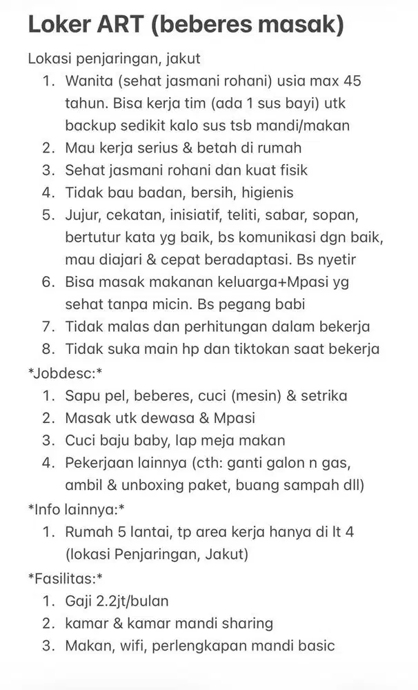 Loker ART beberes masak