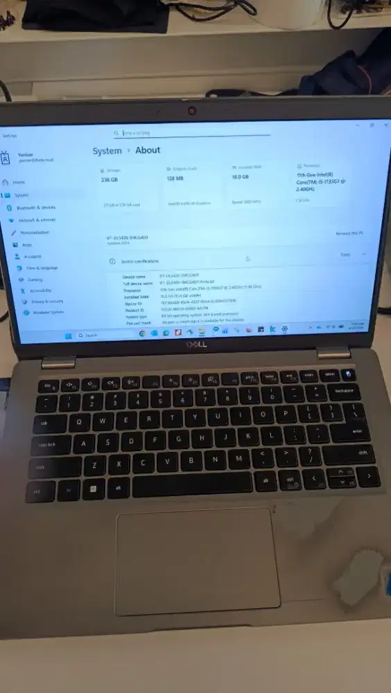 Leptop Dell Latitude 5420 core i5 gen 11th Ram 16gb SSD 256gb